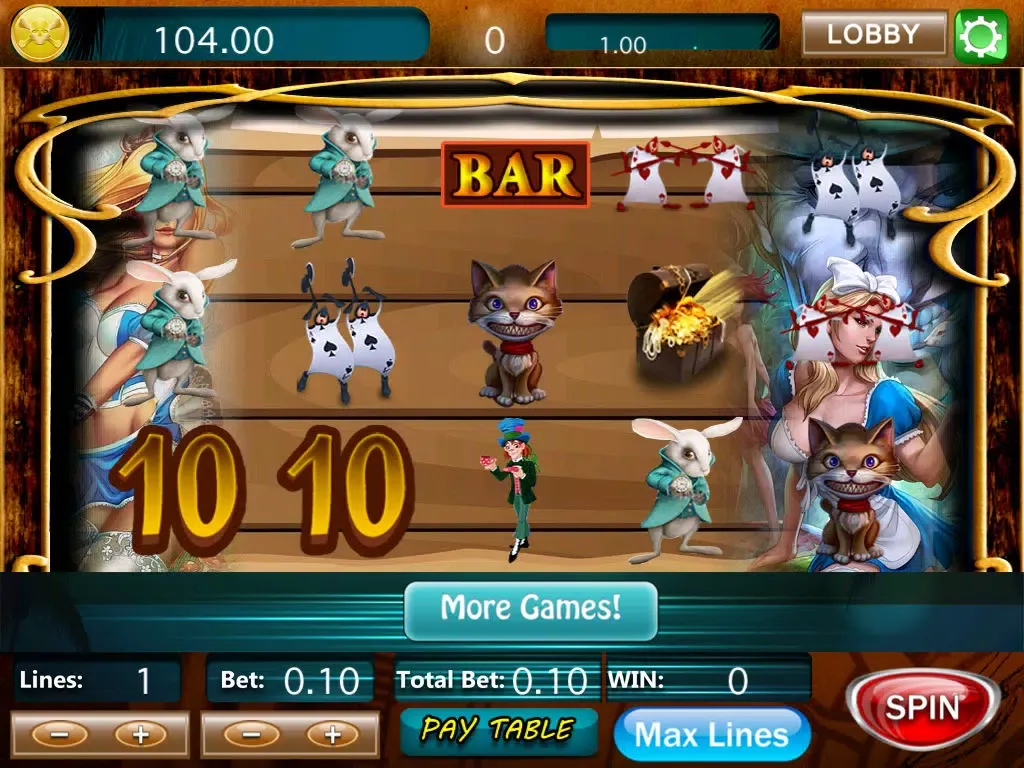 Zrzuty ekranu Alice Super Casino - Play Best 2016 Las Vegas Bonus Jackpout Slots Machine iPad 