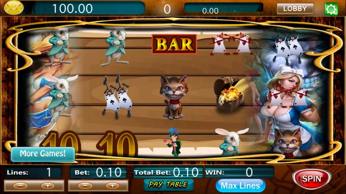Zrzuty ekranu Alice Super Casino - Play Best 2016 Las Vegas Bonus Jackpout Slots Machine