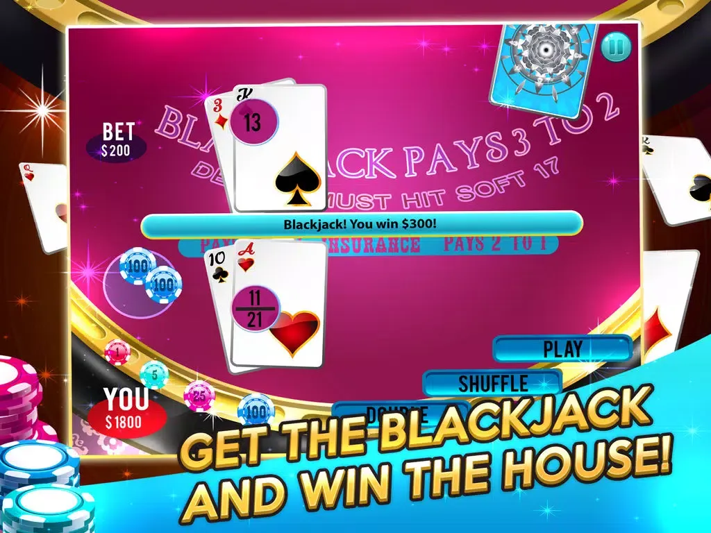 High Stakes BlackJack! Million Dollar Jackpot Practice Trainer iPad 應用截圖