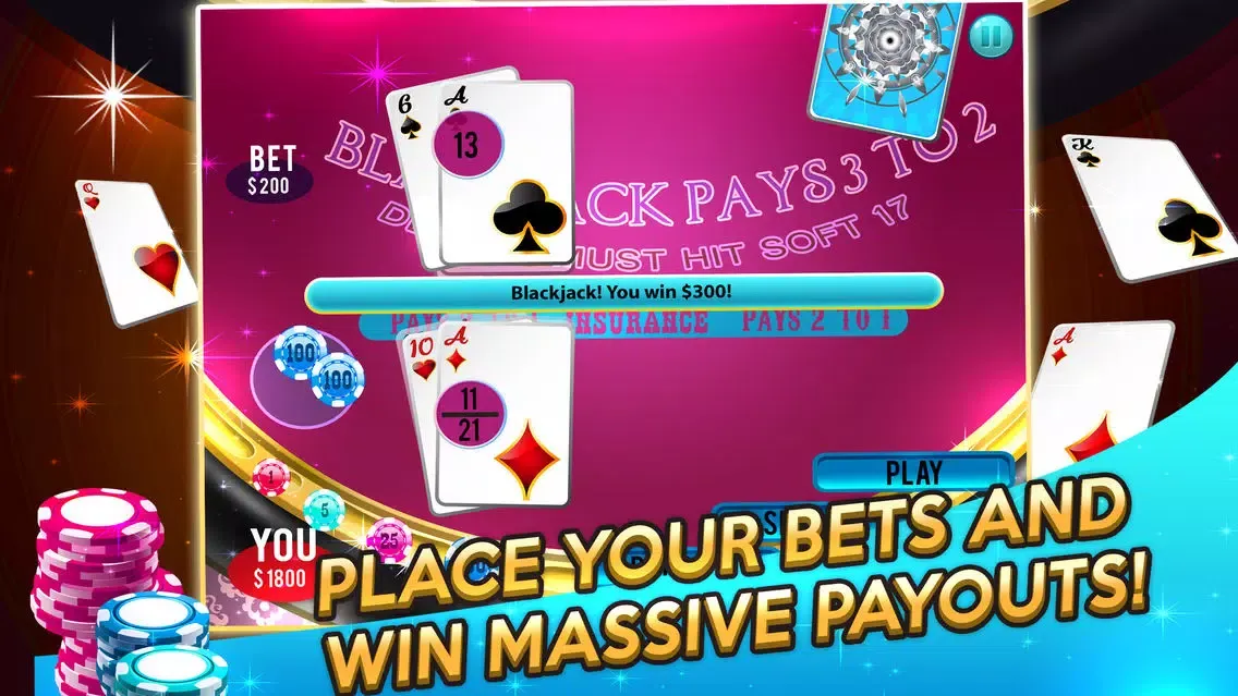 High Stakes BlackJack! Million Dollar Jackpot Practice Trainer應用截圖
