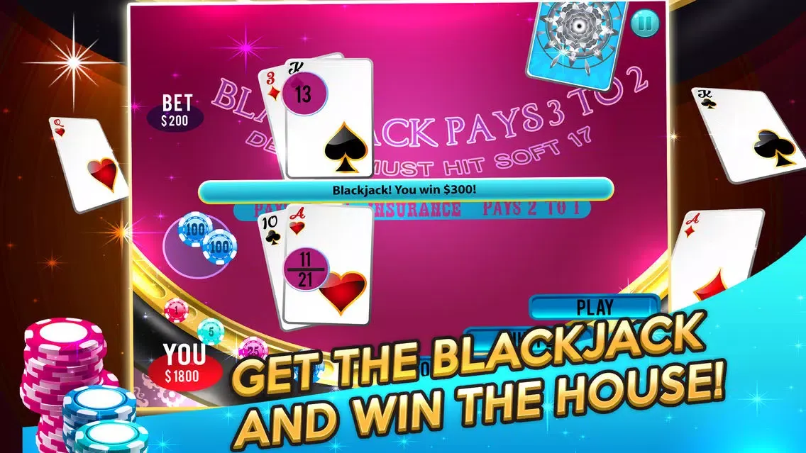 High Stakes BlackJack! Million Dollar Jackpot Practice Trainer應用截圖