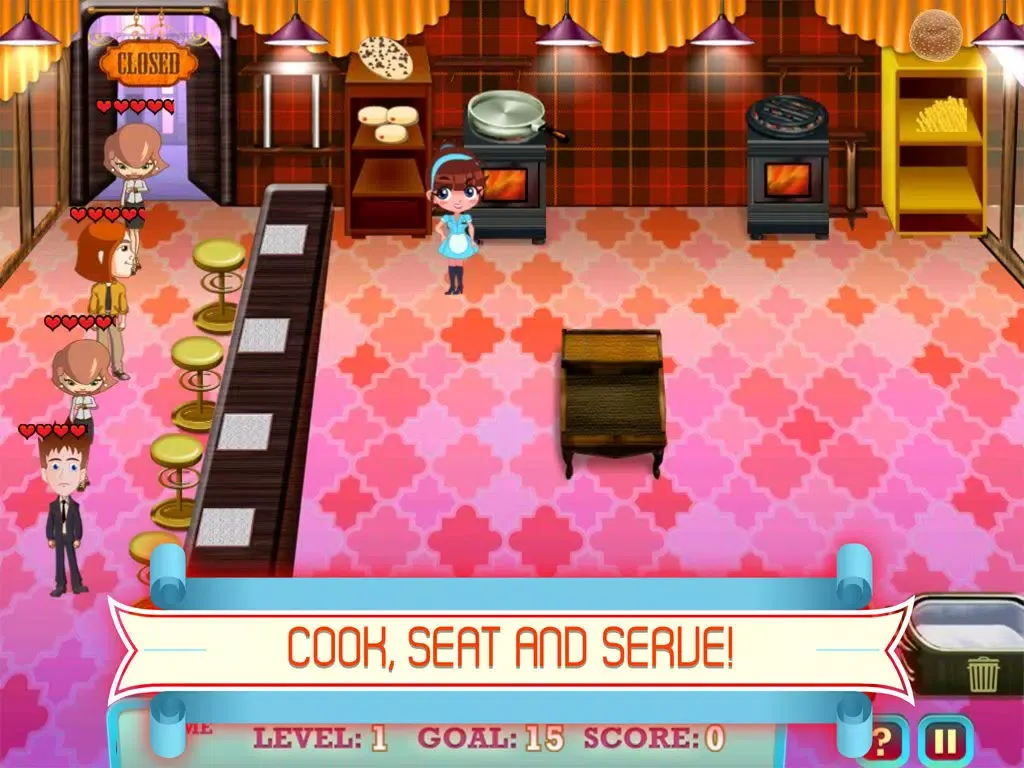 Скриншоты Diner Cafe - Fastfood Manager and Chef: Serve Burger, Pizza and Fries! iPad 