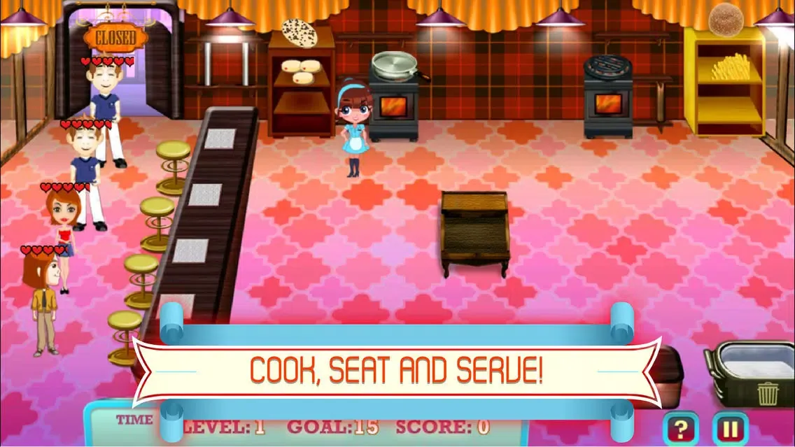 Скриншоты Diner Cafe - Fastfood Manager and Chef: Serve Burger, Pizza and Fries!