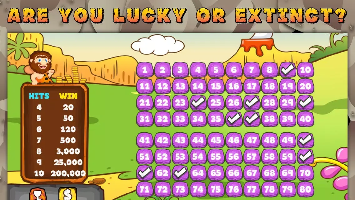 ภาพหน้าจอของ Caveman Keno Casino FREE - Double Bonus Fun with Game