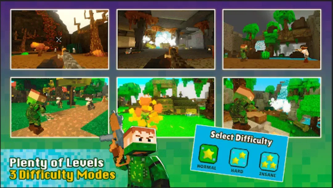 ภาพหน้าจอของ Block Wars Survival Games
