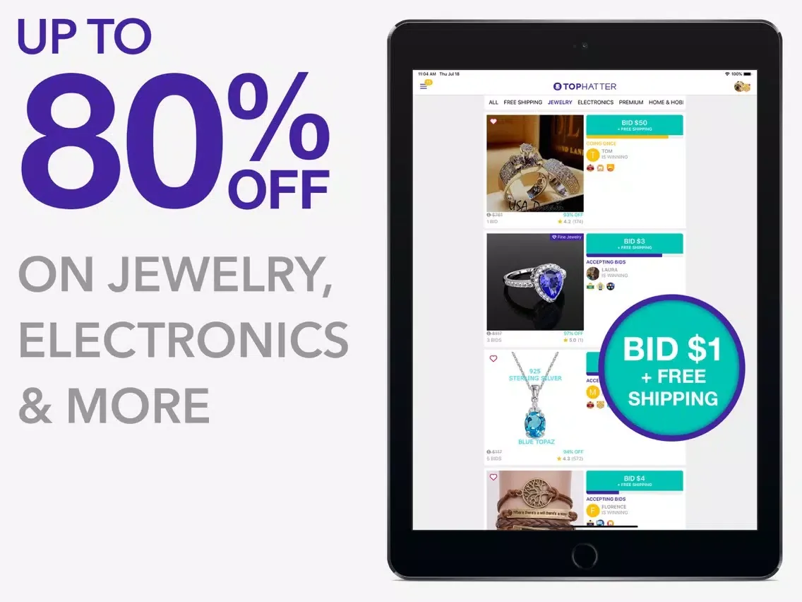 Screenshot di Tophatter: Closeout Deals iPad 