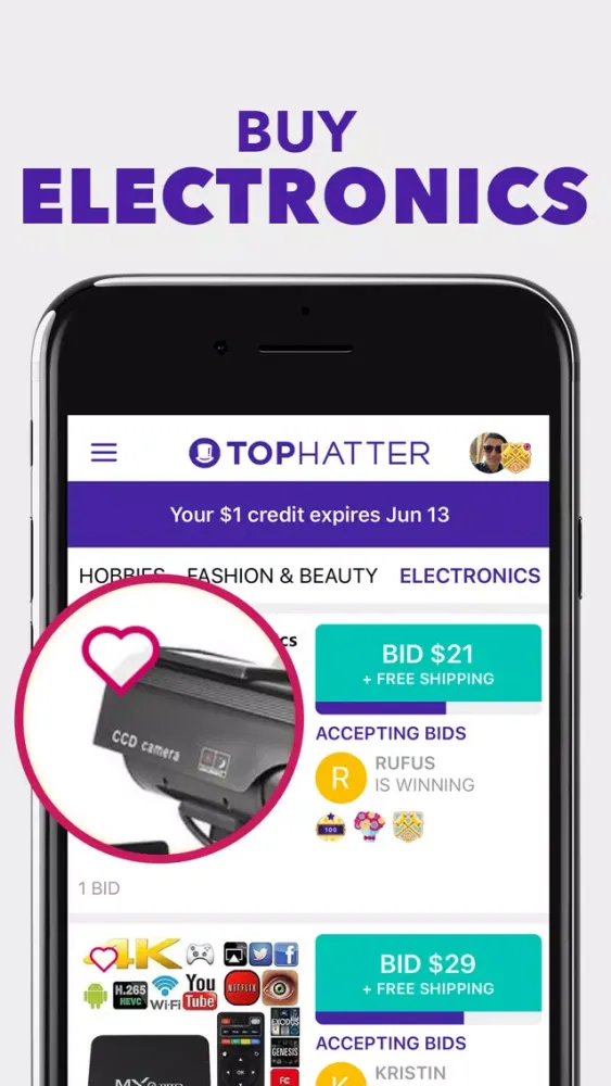 Screenshot di Tophatter: Closeout Deals