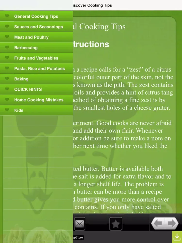 Capturas de tela do Discover Cooking Tips iPad 