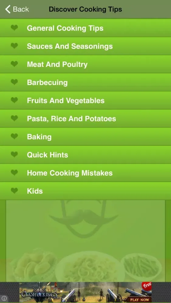 Capturas de tela do Discover Cooking Tips