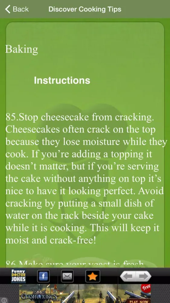 Capturas de tela do Discover Cooking Tips