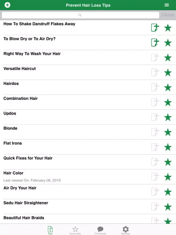 Hair Loss Tips iPad  Screenshots