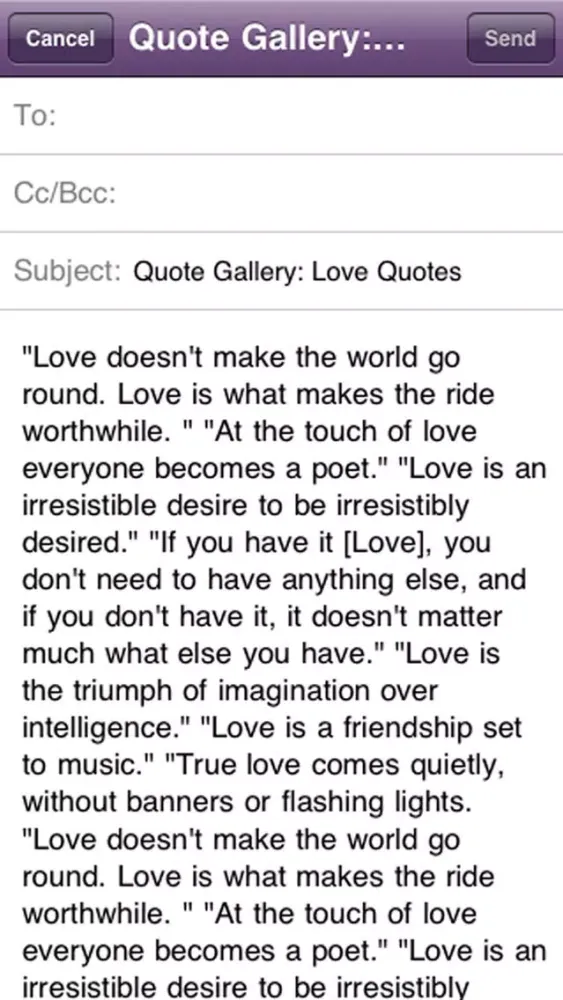 Capturas de tela do Famous Quotes Gallery