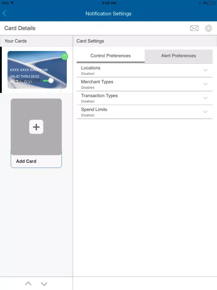 TopMark FCU Debit Card Manager iPad  Ekran Görüntüleri