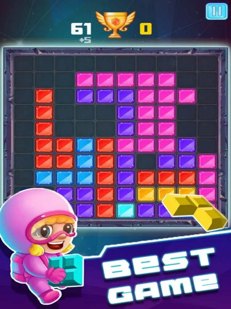 Captures d'écran de TETRO GEMS! Blocks Puzzle iPad 