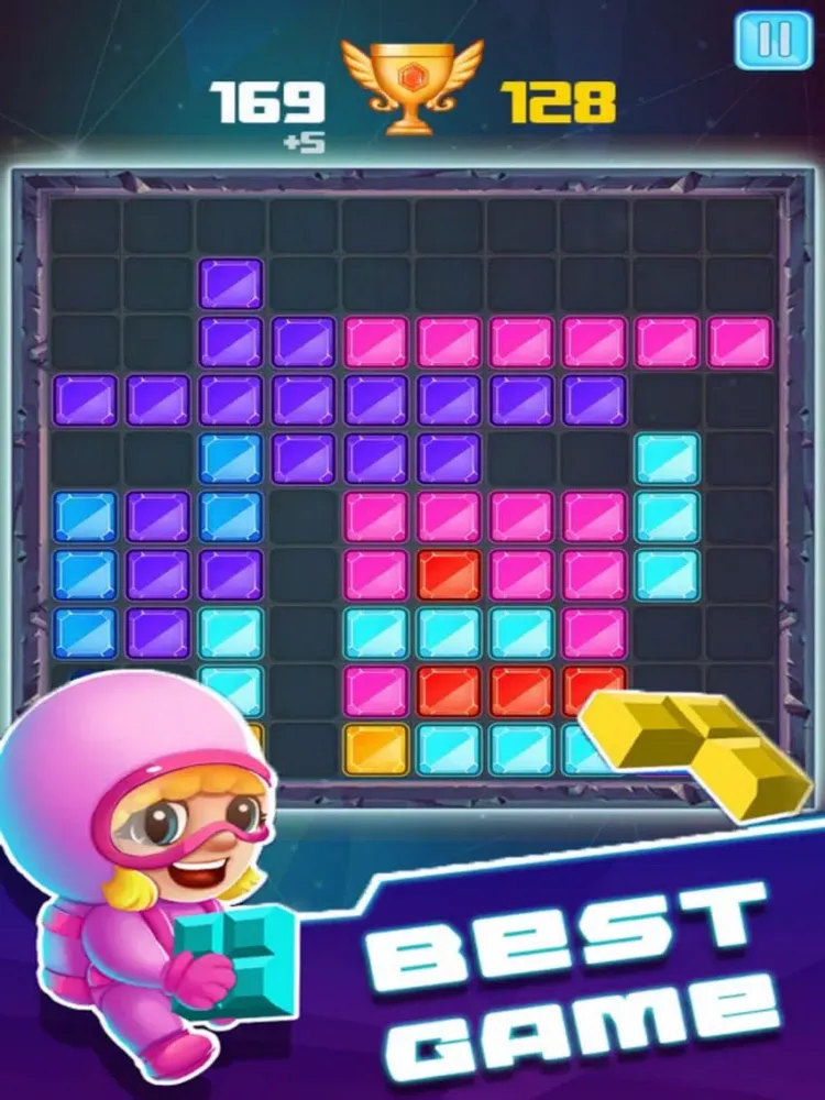 Captures d'écran de TETRO GEMS! Blocks Puzzle iPad 