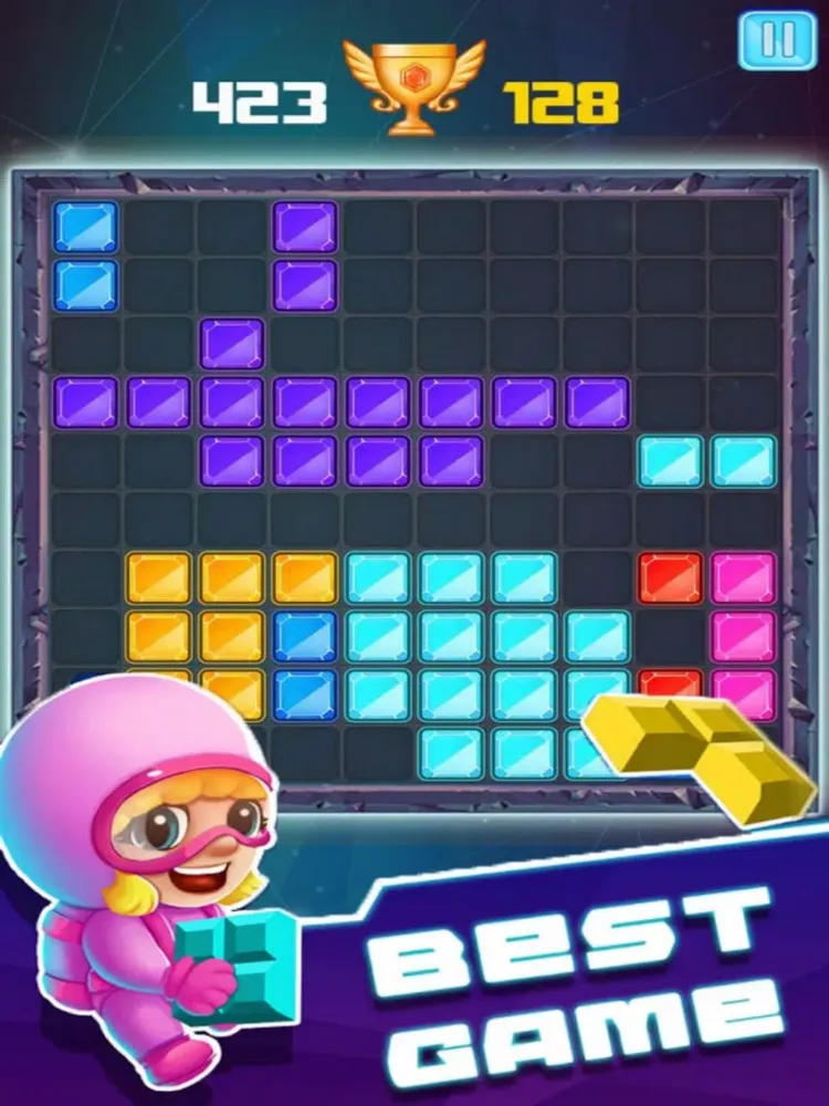 Captures d'écran de TETRO GEMS! Blocks Puzzle iPad 