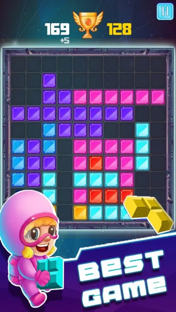 Captures d'écran de TETRO GEMS! Blocks Puzzle