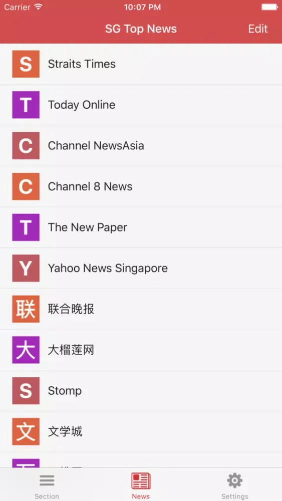 Ảnh chụp màn hình của Singapore Top News