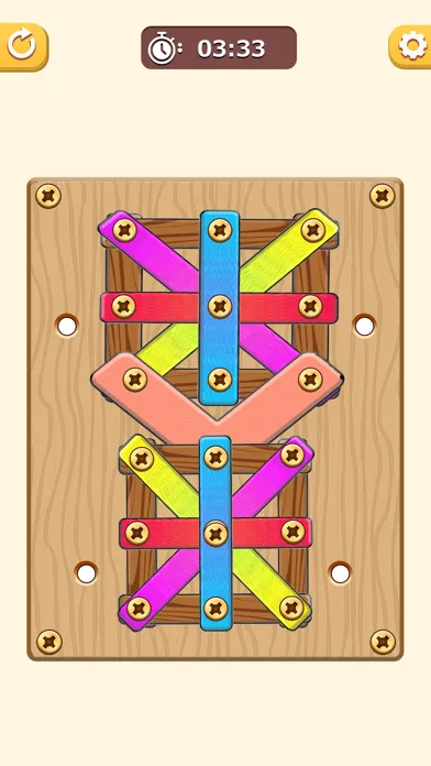 Ảnh chụp màn hình của screw puzzle wood nut & bolt