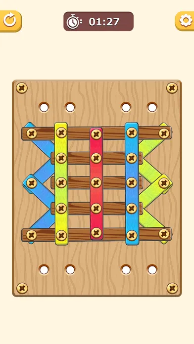 Ảnh chụp màn hình của screw puzzle wood nut & bolt