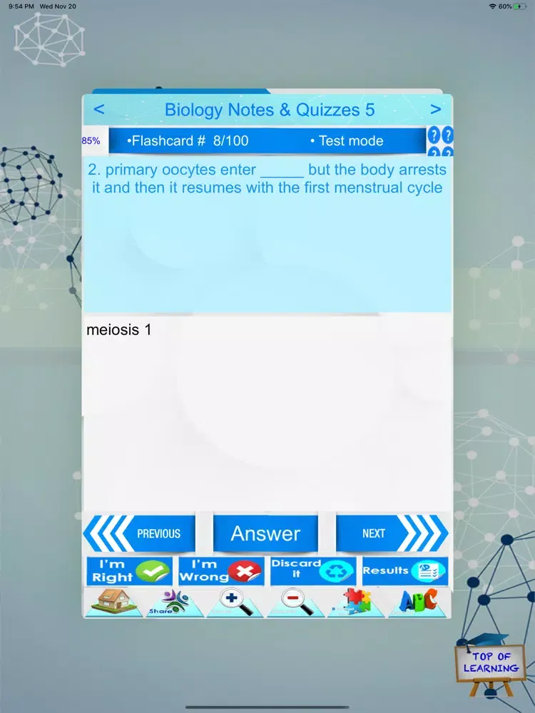 Capturas de tela do Biology Exam Review: 1660 Quiz iPad 
