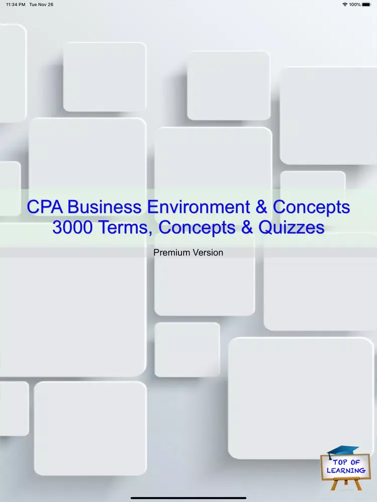 Capturas de tela do CPA Business Env. Concepts BEC iPad 