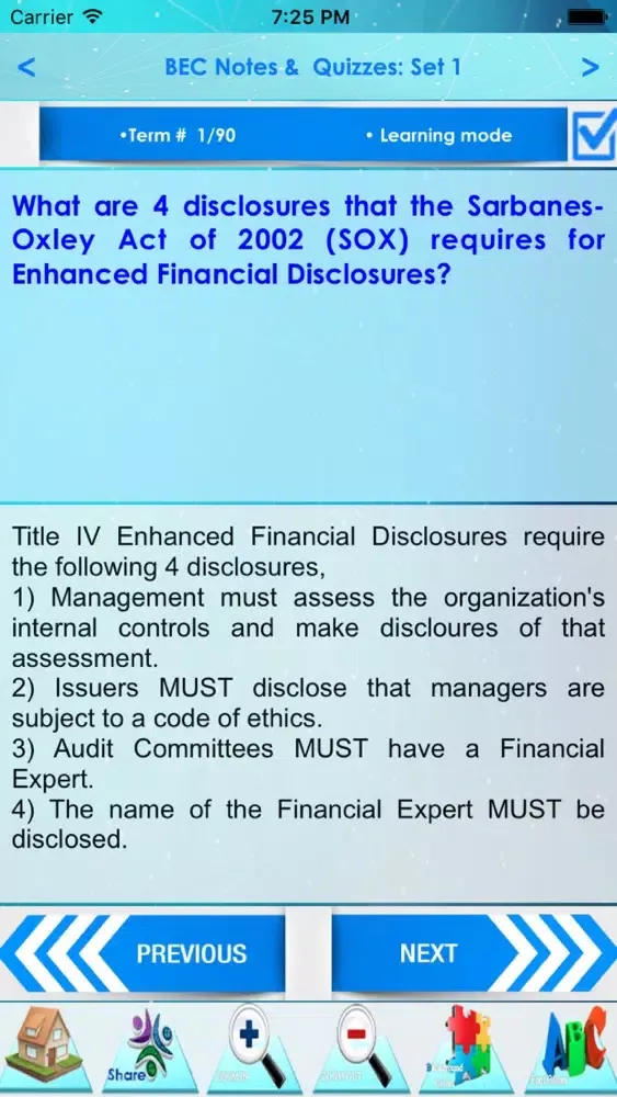 Capturas de tela do CPA Business Env. Concepts BEC