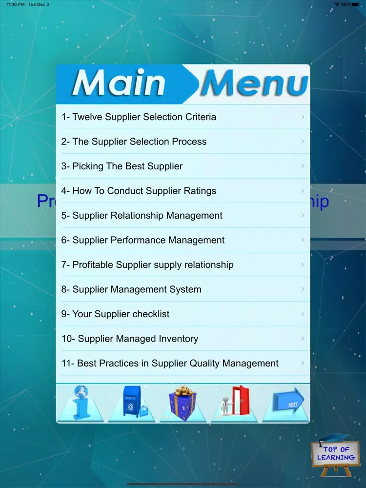 Supplier Relationship Managmnt iPad  Screenshots