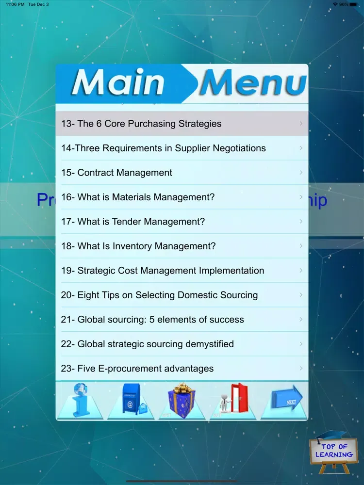 Supplier Relationship Managmnt iPad  Screenshots