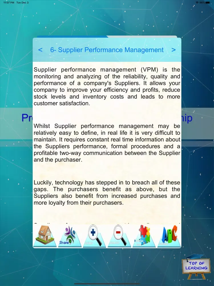 Supplier Relationship Managmnt iPad  Screenshots