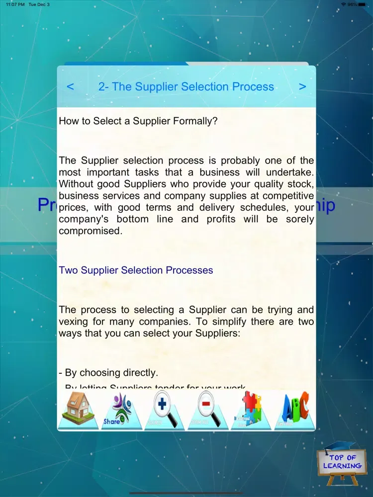 Supplier Relationship Managmnt iPad  Screenshots