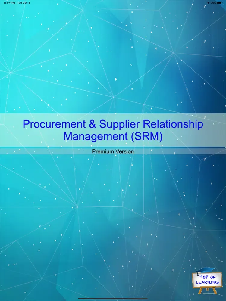 Supplier Relationship Managmnt iPad  Screenshots