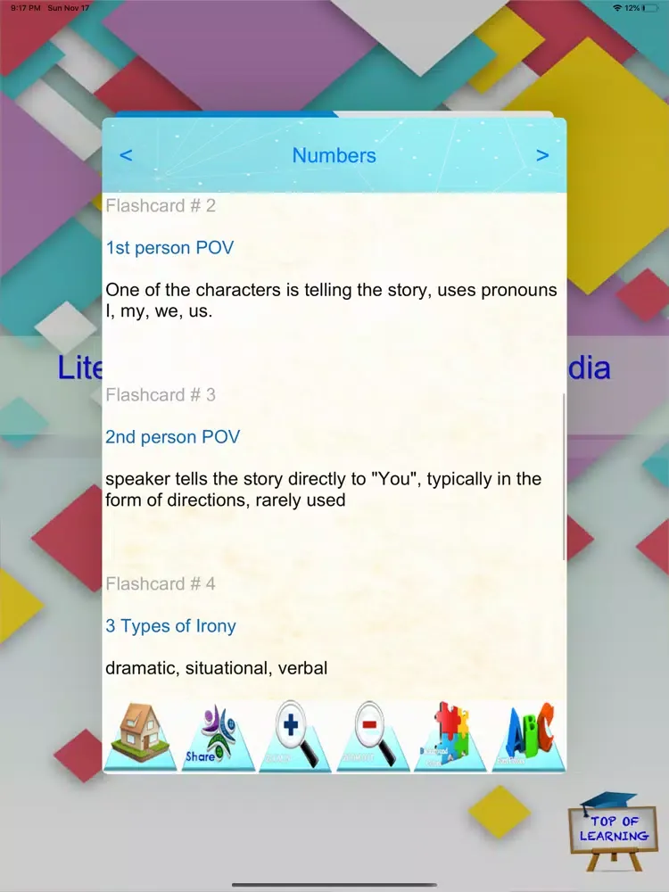 Literary Terms & Essays Quiz iPad  Ekran Görüntüleri