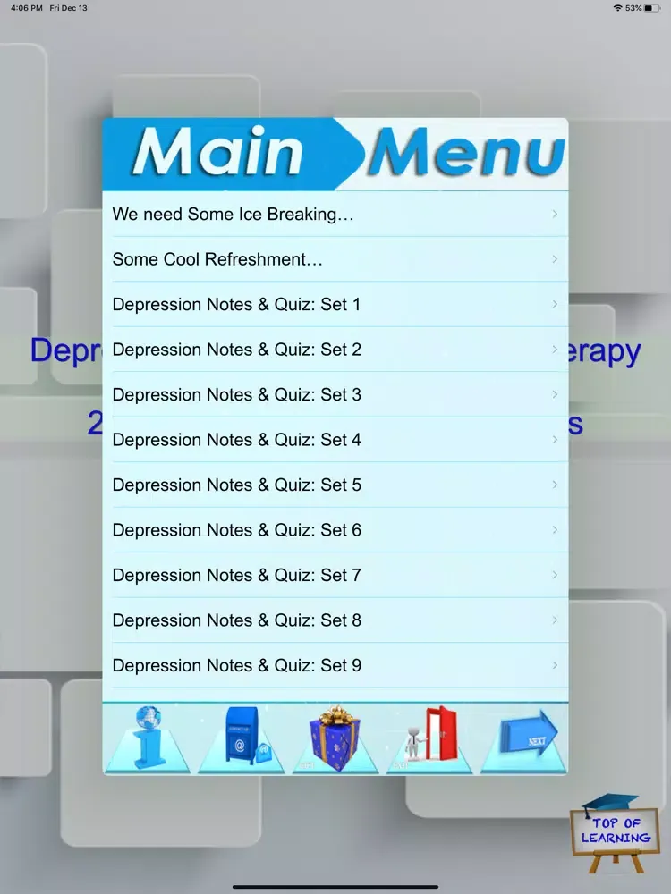 Скриншоты Depression symptoms & therapy iPad 