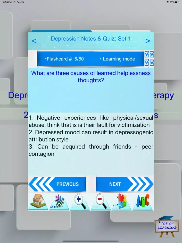 Скриншоты Depression symptoms & therapy iPad 