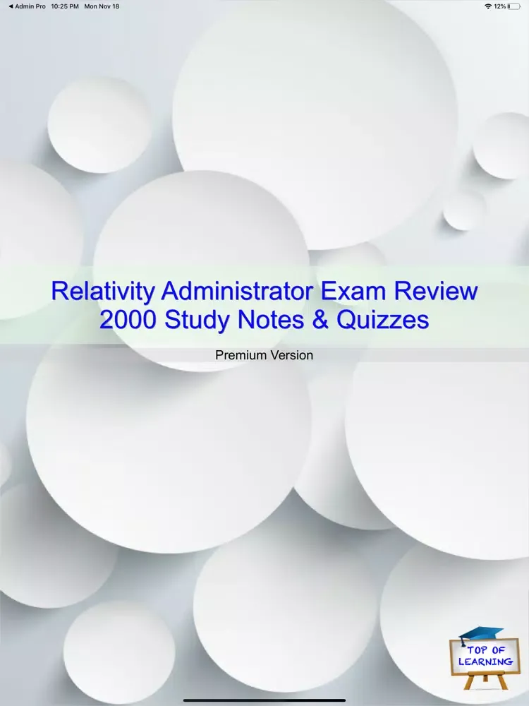 Capturas de pantalla de Relativity Administrator Exam iPad 