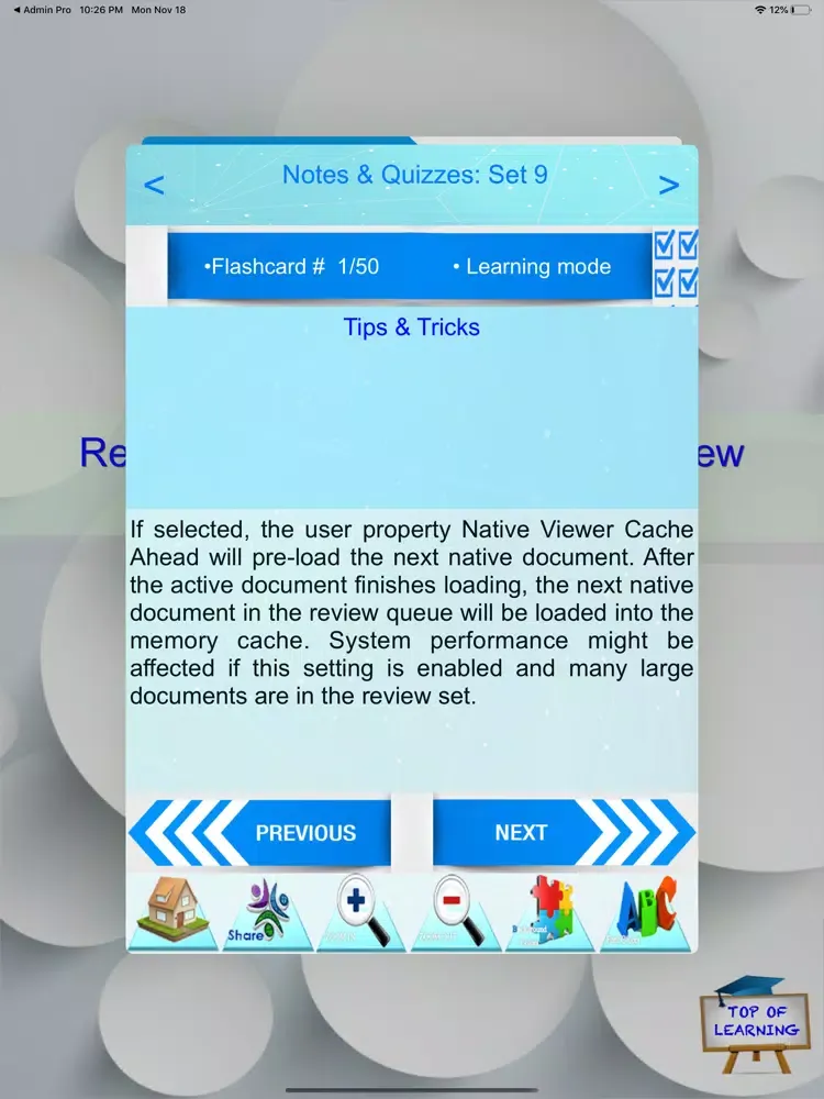 Capturas de pantalla de Relativity Administrator Exam iPad 