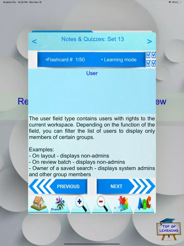 Capturas de pantalla de Relativity Administrator Exam iPad 