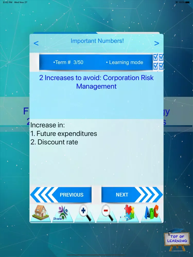 Risk Management Terminology iPad 应用截图