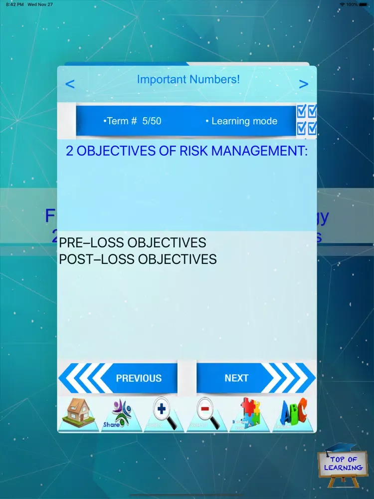 Risk Management Terminology iPad 应用截图