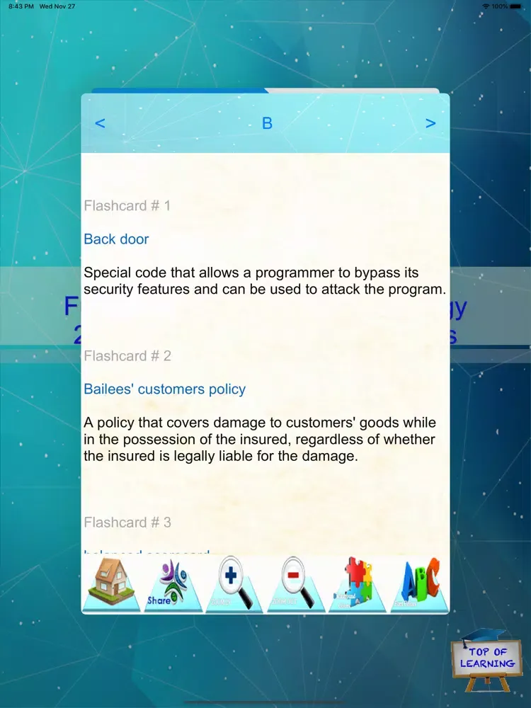 Risk Management Terminology iPad 应用截图