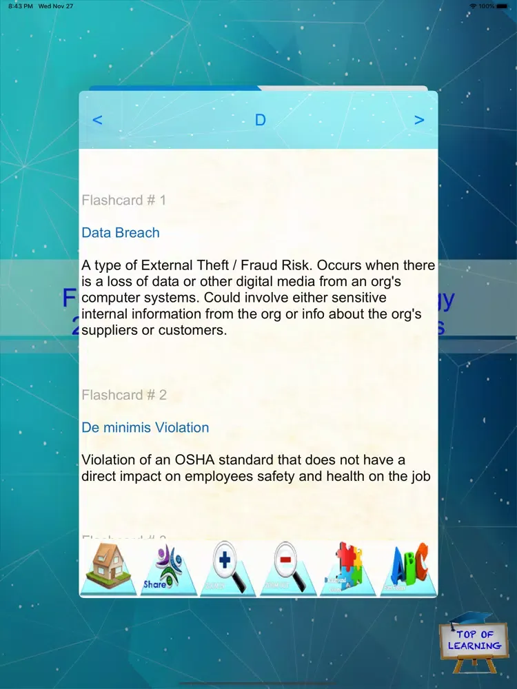 Risk Management Terminology iPad 应用截图