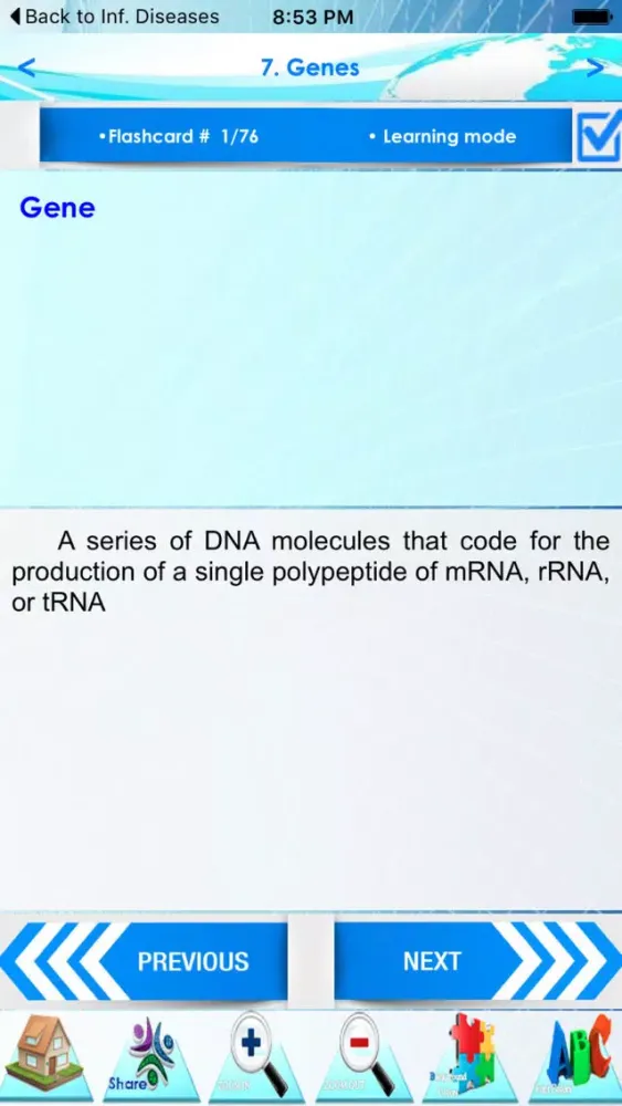 Ảnh chụp màn hình của Advanced Biology +2000 Quizzes