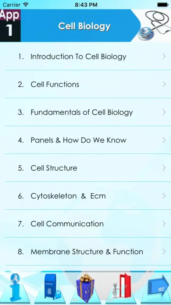 Screenshot di Cell Biology: 2300 Study Notes