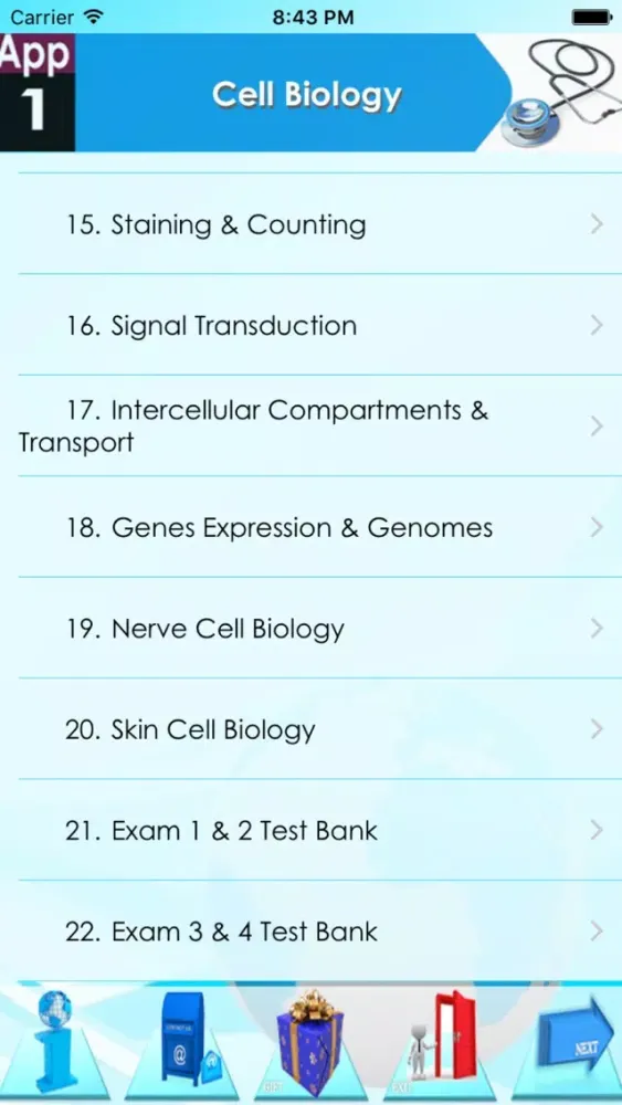 Screenshot di Cell Biology: 2300 Study Notes