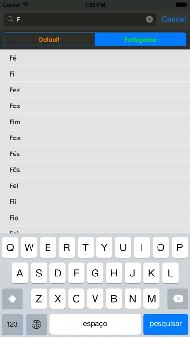 Portuguese Dictionary Screenshots