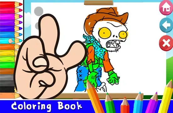 Art Cartoon Zombie Plant vs Painting Book Screenshots