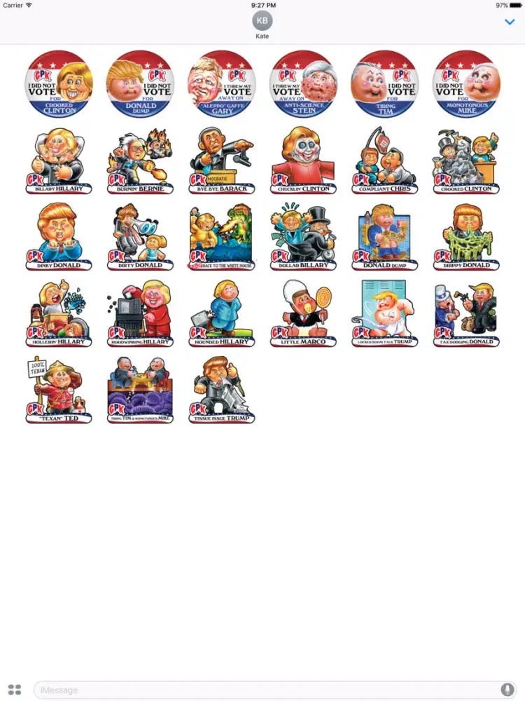 Garbage Pail Kids GPK Election Stickers iPad  スクリーンショット