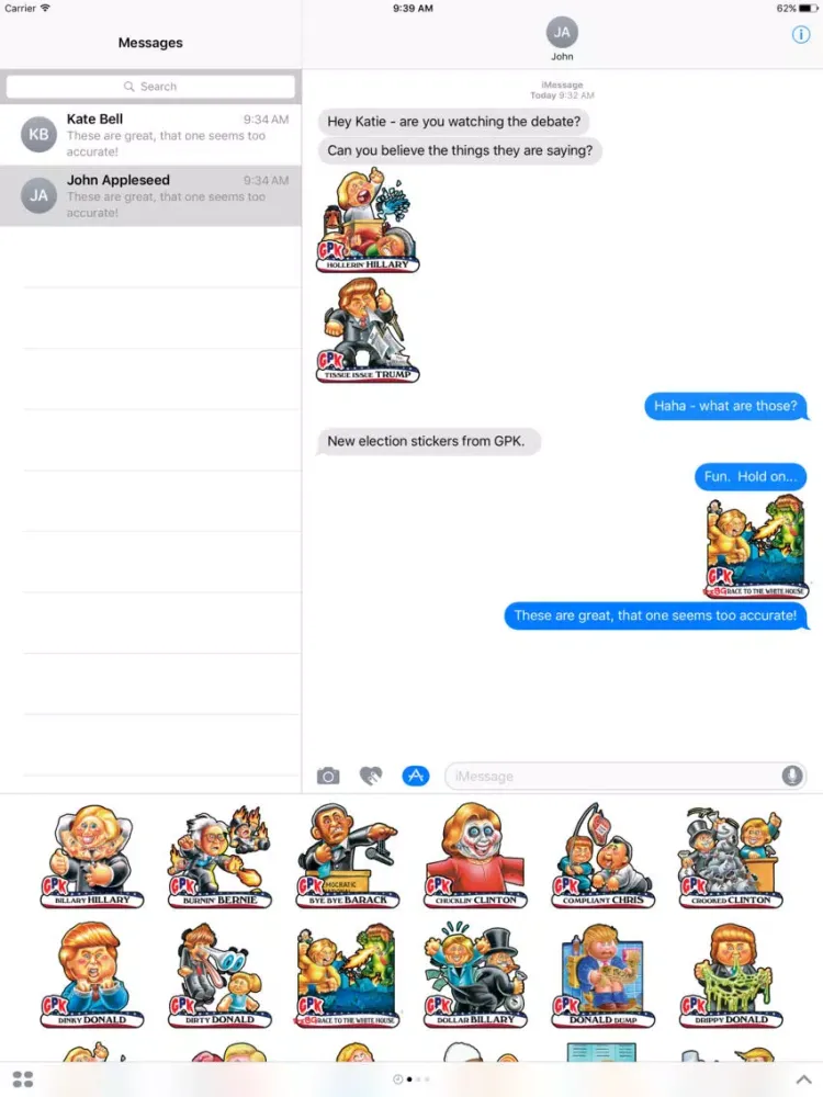 Garbage Pail Kids GPK Election Stickers iPad  スクリーンショット