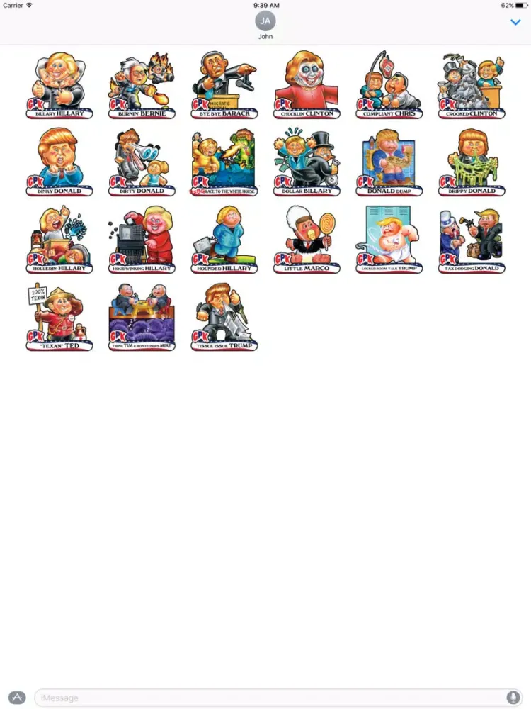 Garbage Pail Kids GPK Election Stickers iPad  スクリーンショット
